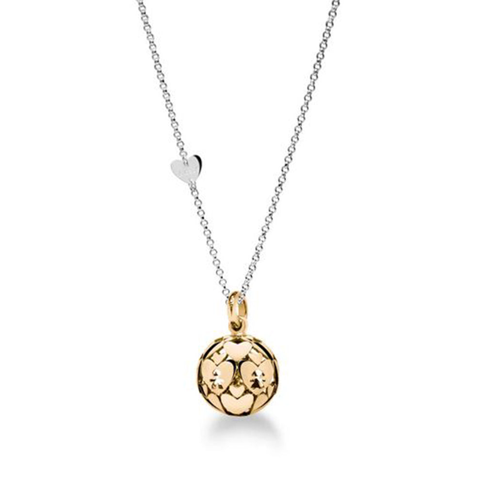 Collana Suonamore con Ciondolo Argento Oro Gold con logo Cuore Le Bebè
