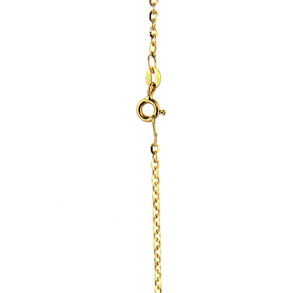 Collana Unisex in Oro Giallo Maglia Rolo Vuota