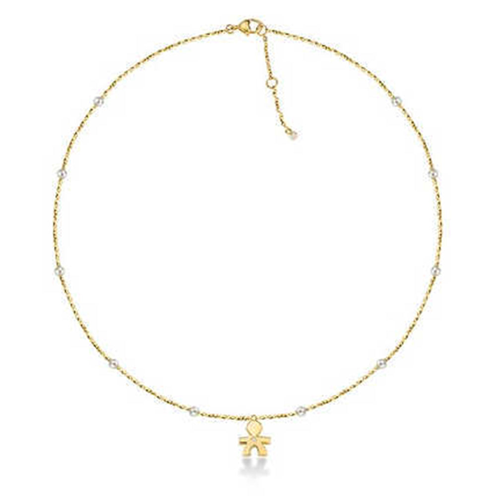 Collana in Oro Giallo con Bimbo Le Perle Le Bebè