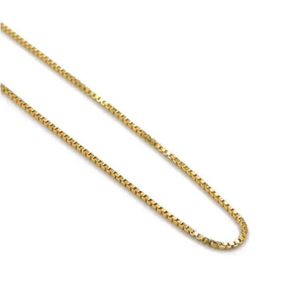 Collana Classica A Scatoletta In Oro Giallo 14K, Larghezza 1,2 Mm, Lunghezza 40,6 Cm, Con Moschettone