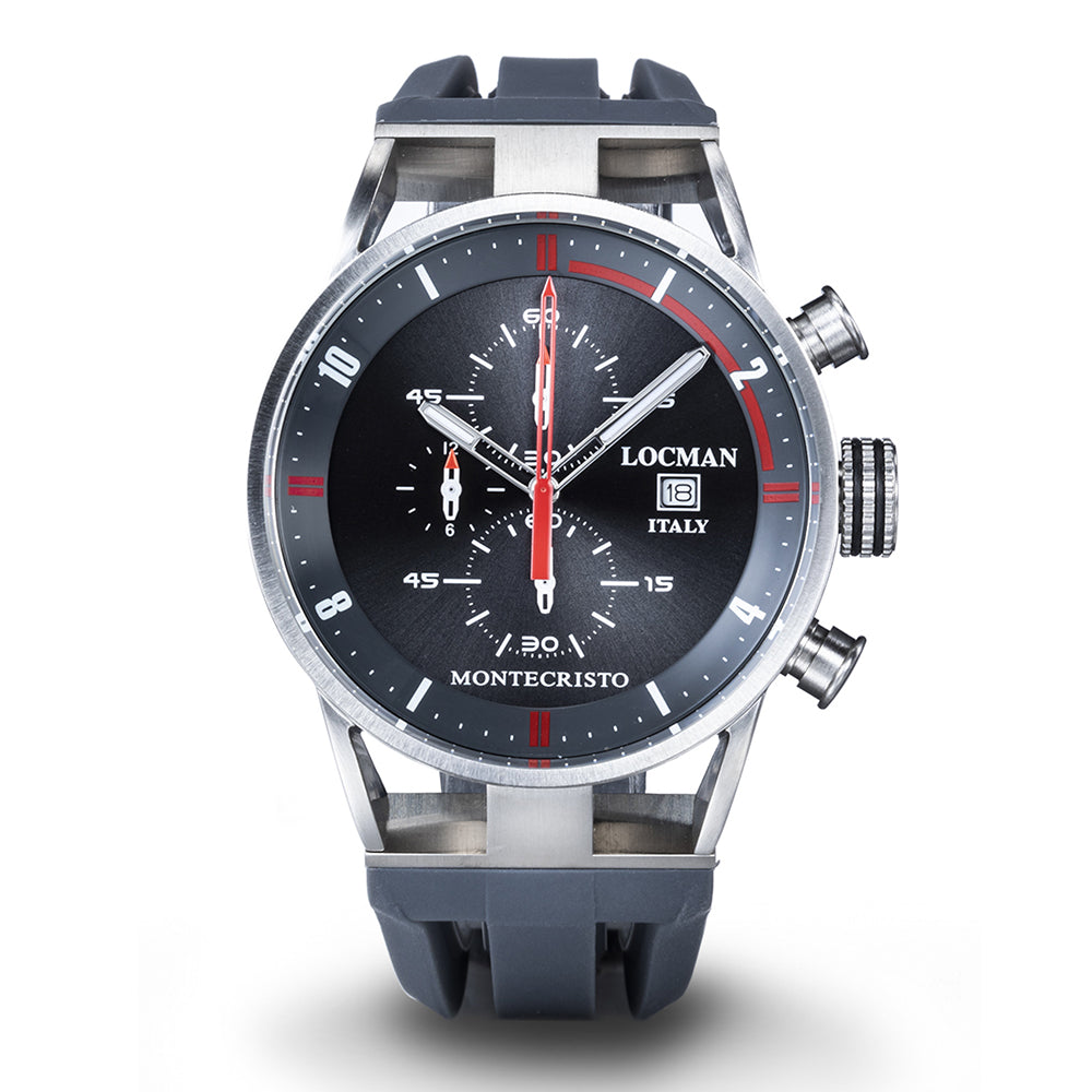 Cronografo Uomo Grigio Montecristo Locman - 0510A07S00GYRDSA