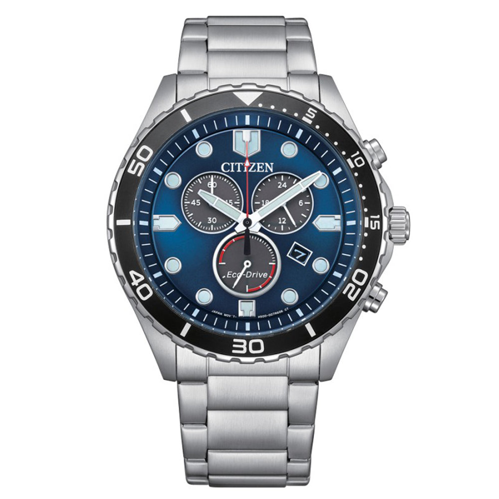 Cronografo Uomo Marine Sporty Eco Drive Blu Citizen