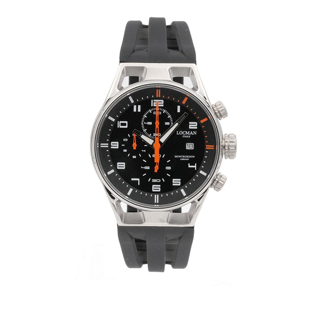 Cronografo Uomo Montecristo Chrono 41 mm Nero Locman - 0542A01S00BKORSK