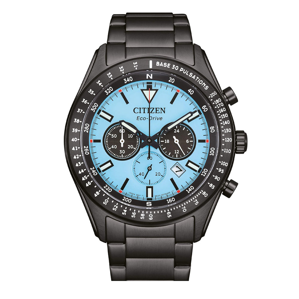 Cronografo Uomo Outdoor Rescue Eco Drive Azzurro Ip Nero Citizen