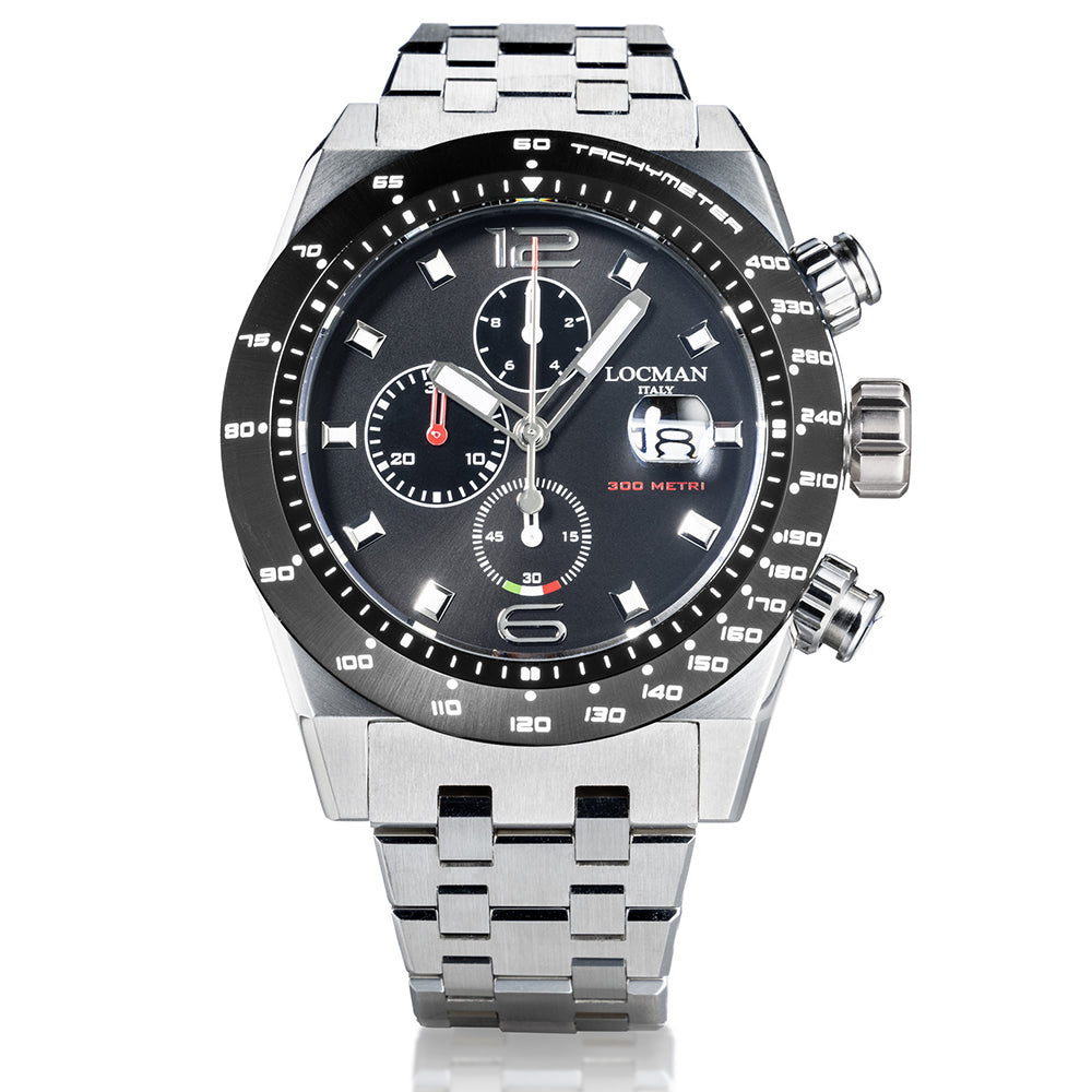 Cronografo Uomo Stealth 300mt Nero Locman - 0219A01A0KBKNKB0