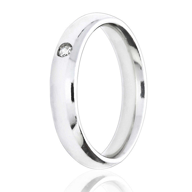Fede Comoda 4mm Diamante Misure 19-30 Oro Bianco 40 AFC 1/001 04 - Unoaerre