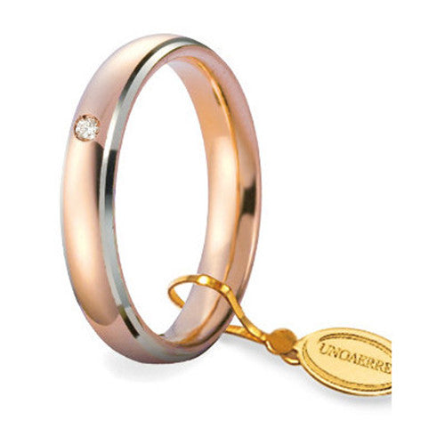 Fede Comoda 4mm Diamante Misure 11-18 Oro Rosè 40 AFC 1/0113 35 - Unoaerre