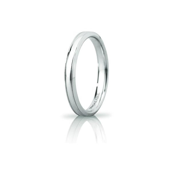 Fede Orion Slim in Oro Bianco - Unoaerre