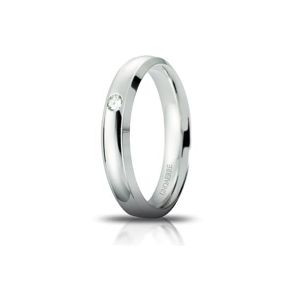 Fede Orion in Oro Bianco con Diamante - Unoaerre