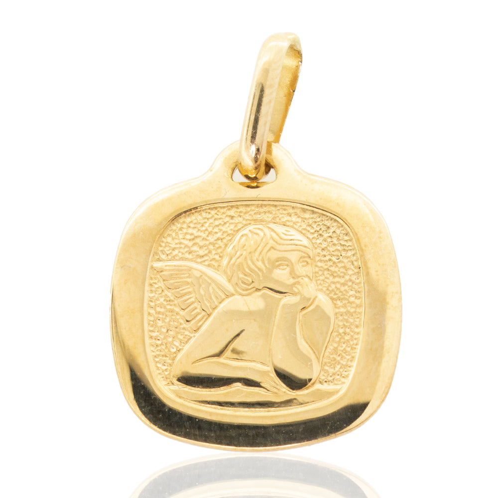 Medaglia in Oro Giallo Battesimo Angelo