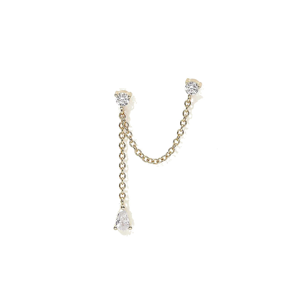 Mono Orecchino Donna in Argento Gold Mabina Gioielli