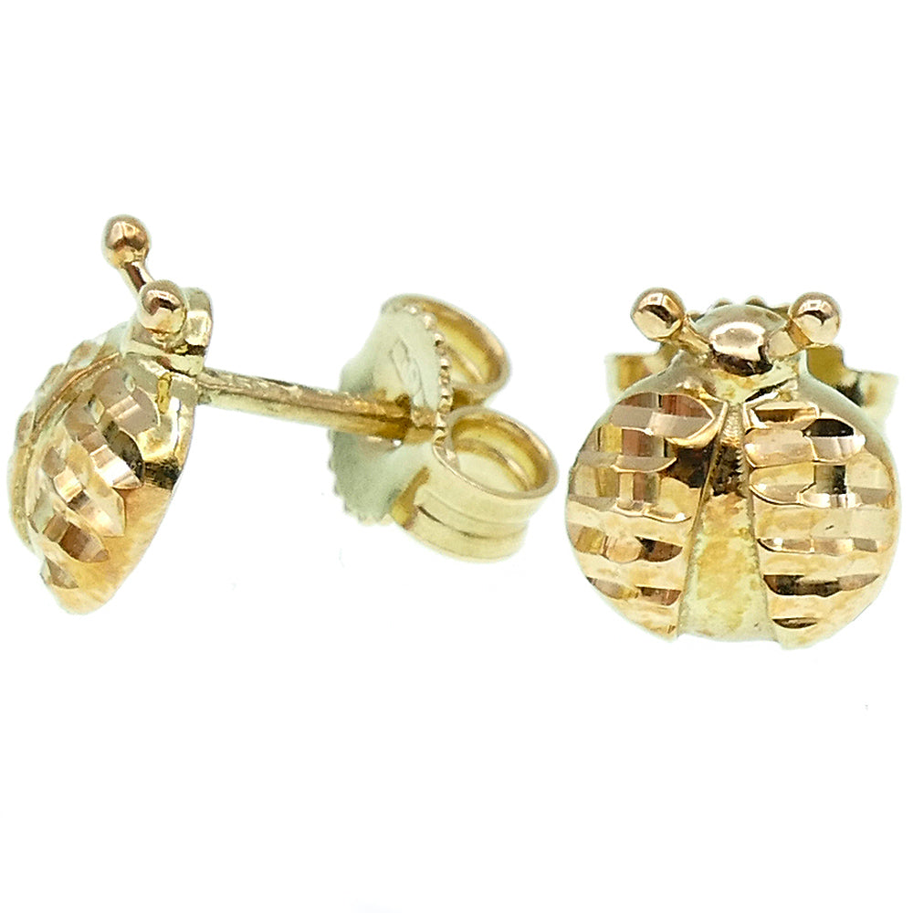 Orecchini Bambina Coccinella Oro Giallo