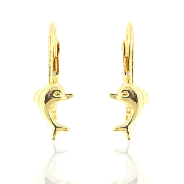 Orecchini Chihuahua in oro 18 carati su argento sterling. - Italia Orecchini Chihuahua in oro 18 carati su argento sterling. - Italia