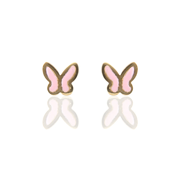 Orecchini Bambina Farfalla Laimons - Argento Sterling 925 Con Cristalli 6x5 Mm Ipoallergenici 440363