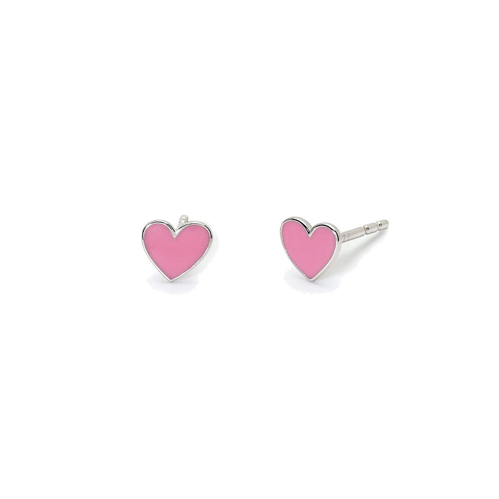 Orecchini Bambina in Argento Cuore Smaltato Mabina Gioielli