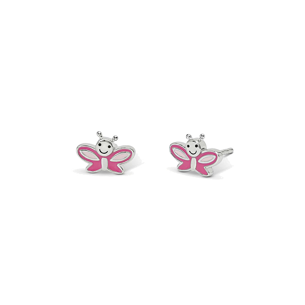 Orecchini Bambina in Argento Farfalla Smaltata Mabina Gioielli