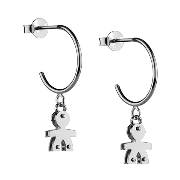 Mono Orecchino Le Bebè Sagoma Bimba Le Perle Oro Bianco Diamante LBB811 Mono Orecchino Le Bebè Sagoma Bimba Le Perle Oro Bianco Diamante LBB811