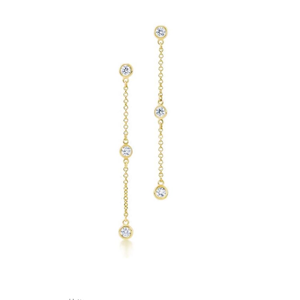 Orecchini Donna Acciaio Gold con Cristalli Bianchi Liu Jo Luxury