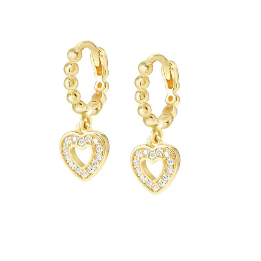 Orecchini Donna Argento Gold Love Cloud Cuore Nomination