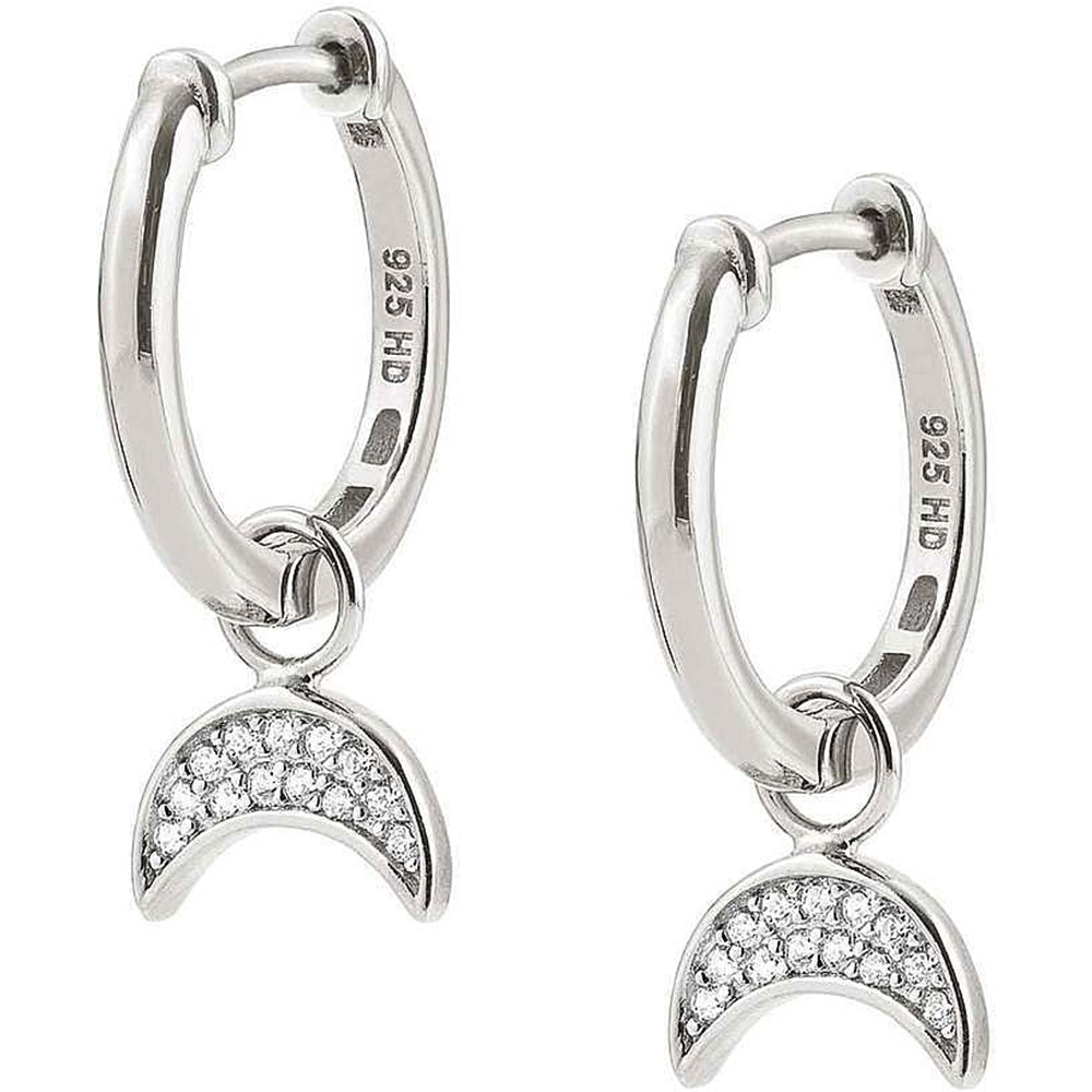 Orecchini Donna Argento Silver Nightdream Luna con Pietre Bianche Nomination