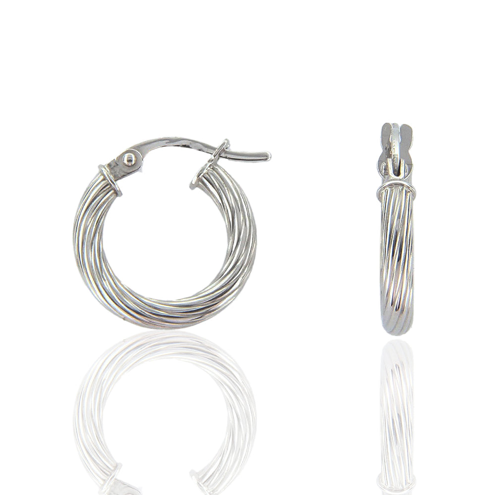 Orecchini Donna Cerchio in Oro Bianco