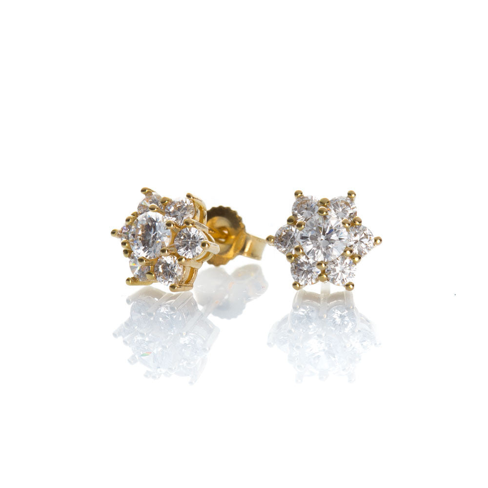 Orecchini Donna Oro Giallo con Zirconi