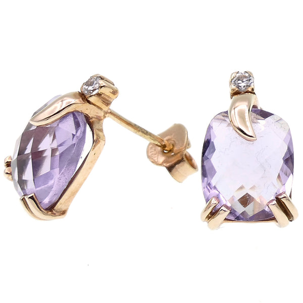 Orecchini ottomani in labradorite e calcedonio, placcati in oro 21k - Italia