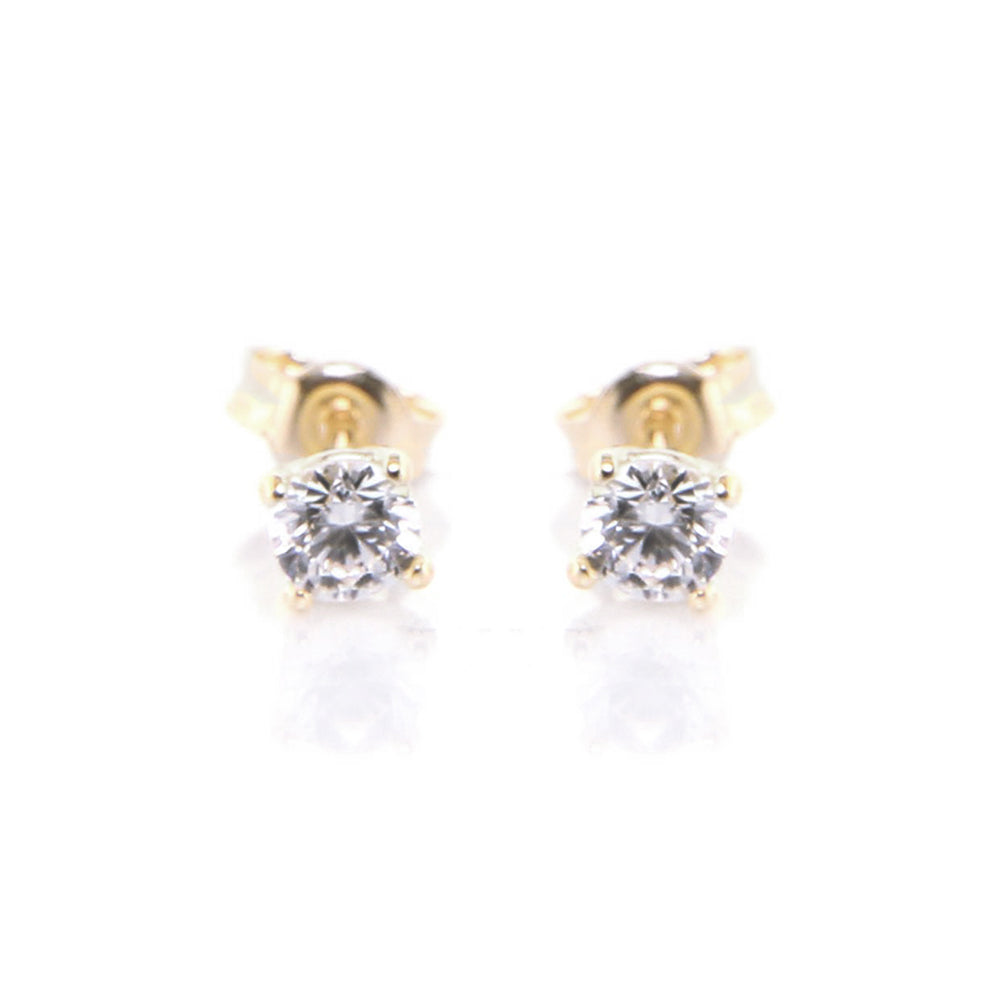 Orecchini Donna Punto Luce Oro Giallo con Zircone