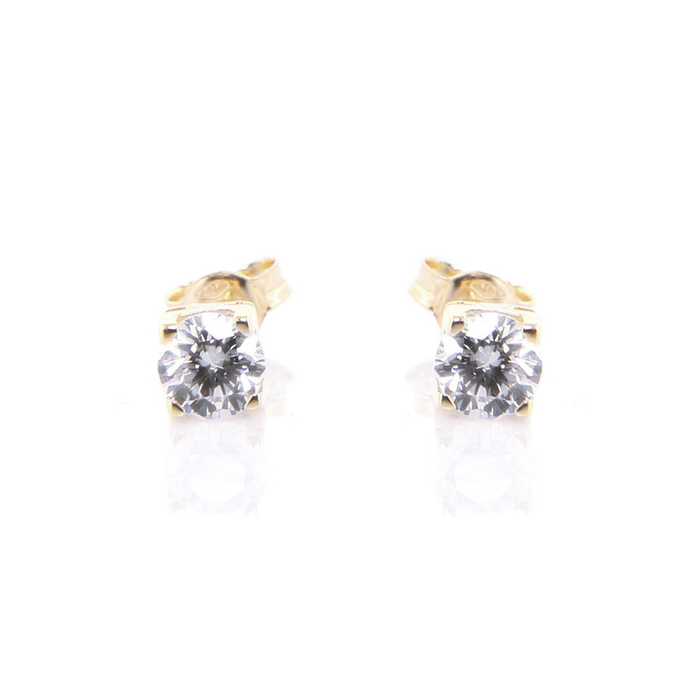 Orecchini Donna Punto Luce Oro Giallo con Zircone