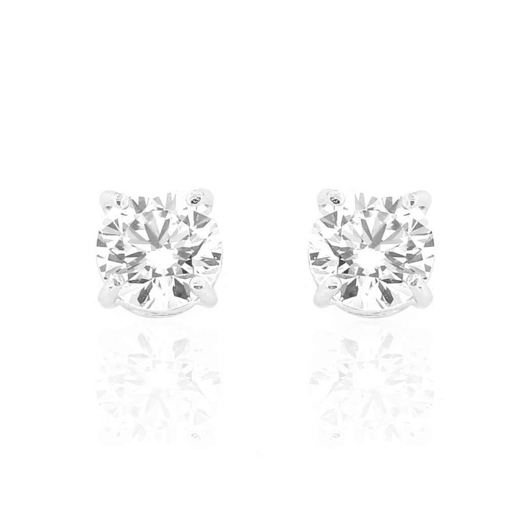 Orecchini Donna Punto Luce in Oro Bianco con Zirconi