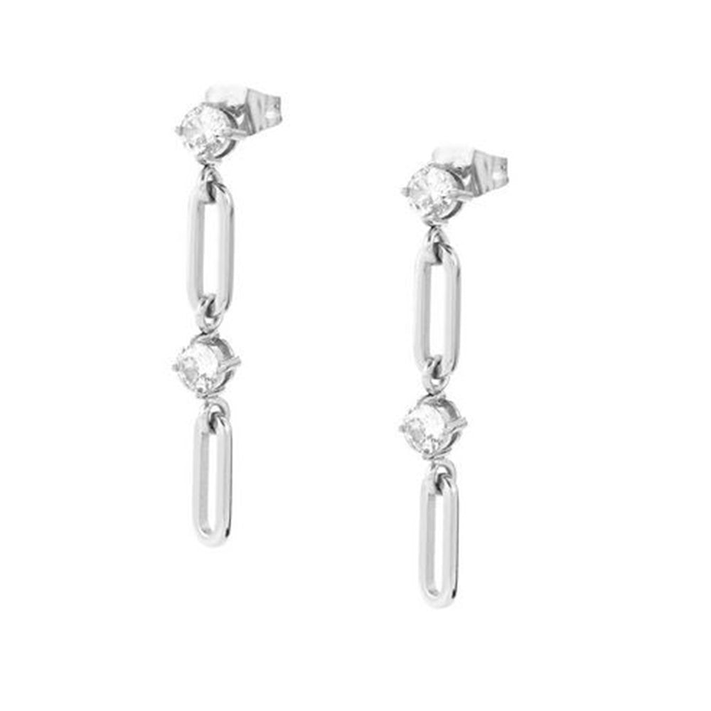 Orecchini Donna in Acciaio Silver Chainofstyle Nomination