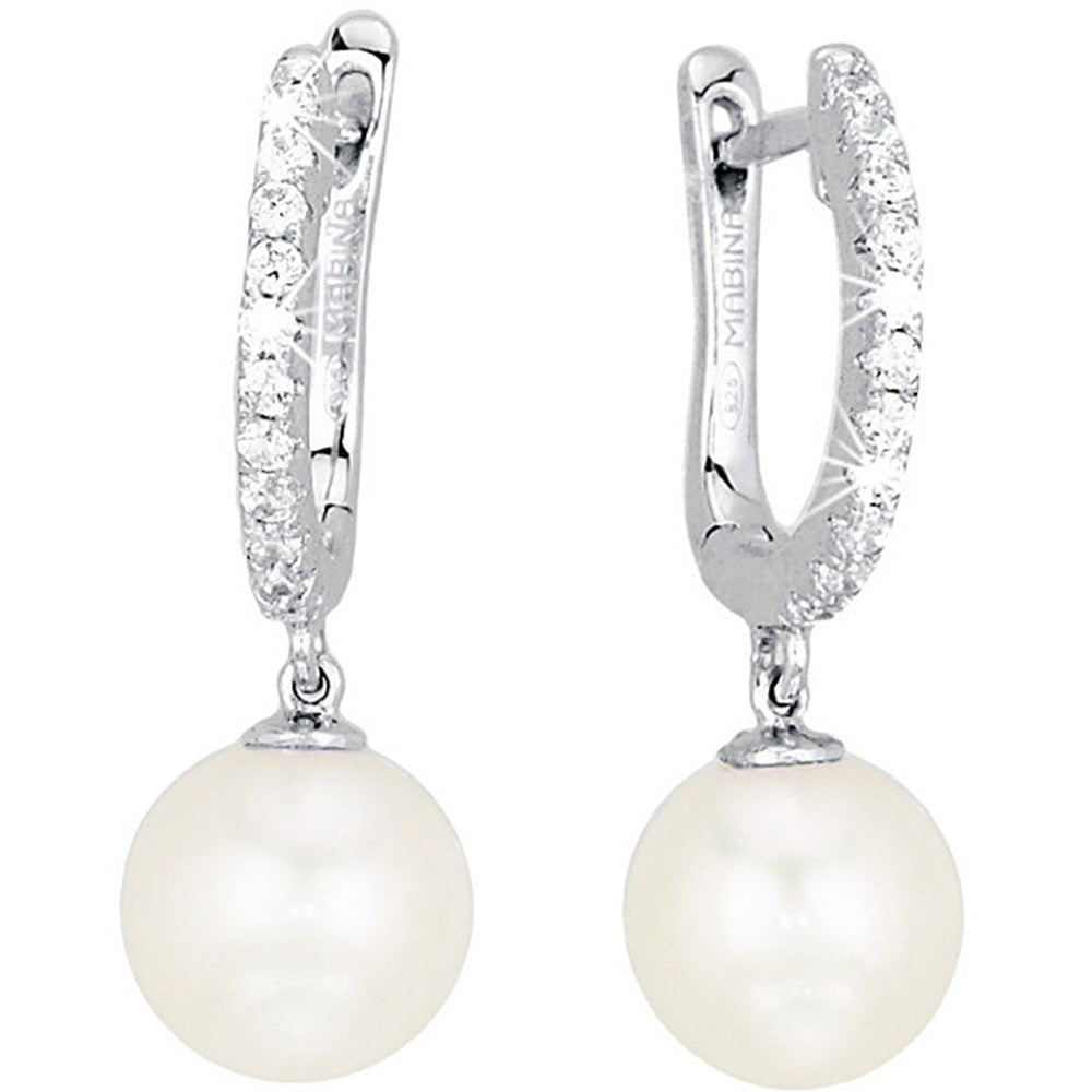Orecchini Donna in Argento con Perla Mabina Gioielli