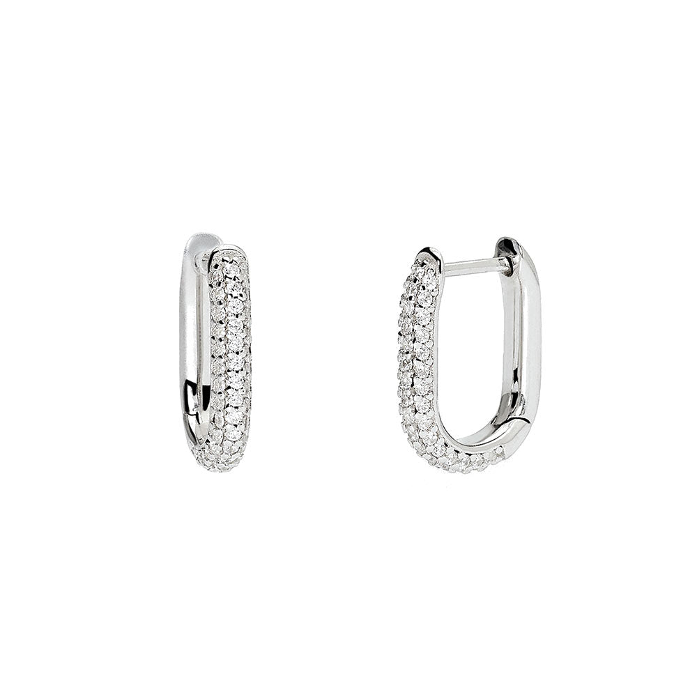 Orecchini Donna in Argento ovali in argento Mabina Gioielli