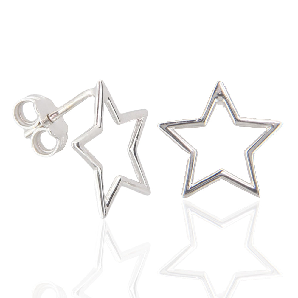 Orecchini Donna in Oro Bianco a Stella