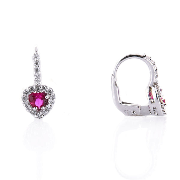 Anello Da Donna Cuore Rosso Oro Bianco ELO0375OREF - Eloise Gioielli Anello Da Donna Cuore Rosso Oro Bianco ELO0375OREF - Eloise Gioielli