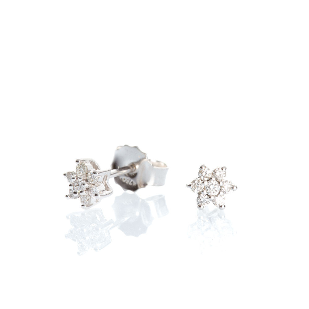Orecchini Fantasia con Diamanti Oro Bianco