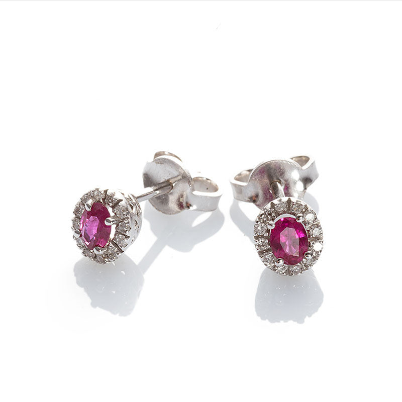 Orecchini Fantasia con Rubino Rosso BB008410 RB - Davite & Delucchi