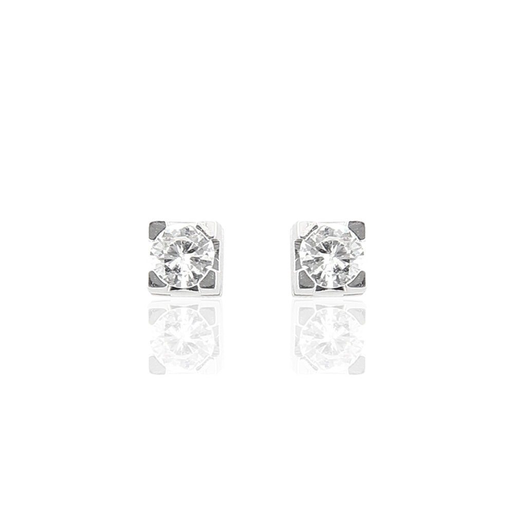 Orecchini Punto Luce in Oro Bianco con Diamanti Davite & Delucchi