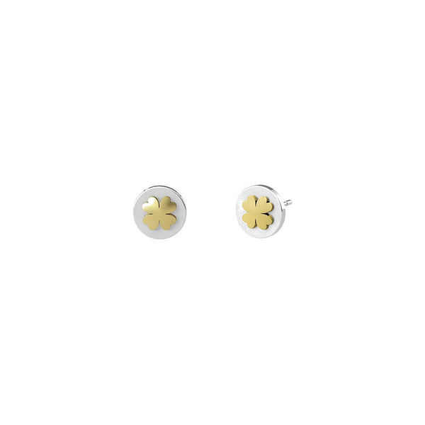 InSCINTILLE Orecchini Quadrifoglio In Argento 925 Rodiato – Portafortuna Glamour, Chiusura A Farfalla, Confezione Regalo