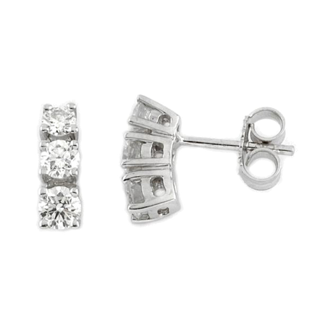 Orecchini Trilogy Oro Bianco con Diamanti