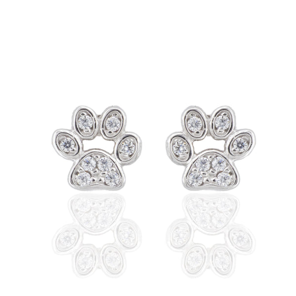 Laimons Zampa Cane Argento Orecchini Bambina Laimons A Forma Di Zampa - Argento Sterling 925 Con Zirconi, 7 Mm Argento 925 Zirconi Laimons Zampa Cane Argento Orecchini Bambina Laimons A Forma Di Zampa - Argento Sterling 925 Con Zirconi, 7 Mm Argento 925 Zirconi