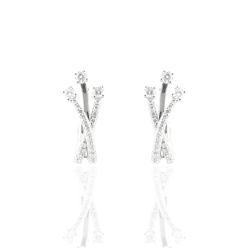 Orecchini in Oro Bianco con Diamanti Davite & Delucchi