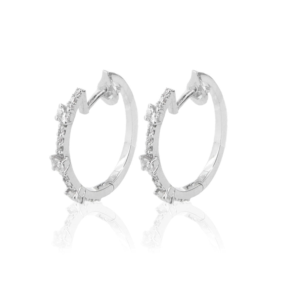 Orecchini in Oro Bianco con Diamanti Davite & Delucchi