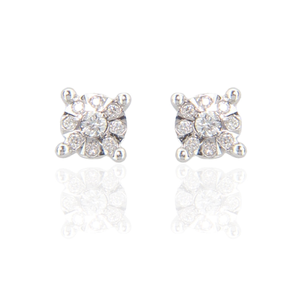 Orecchini in Oro Bianco con Diamanti Davite & Delucchi