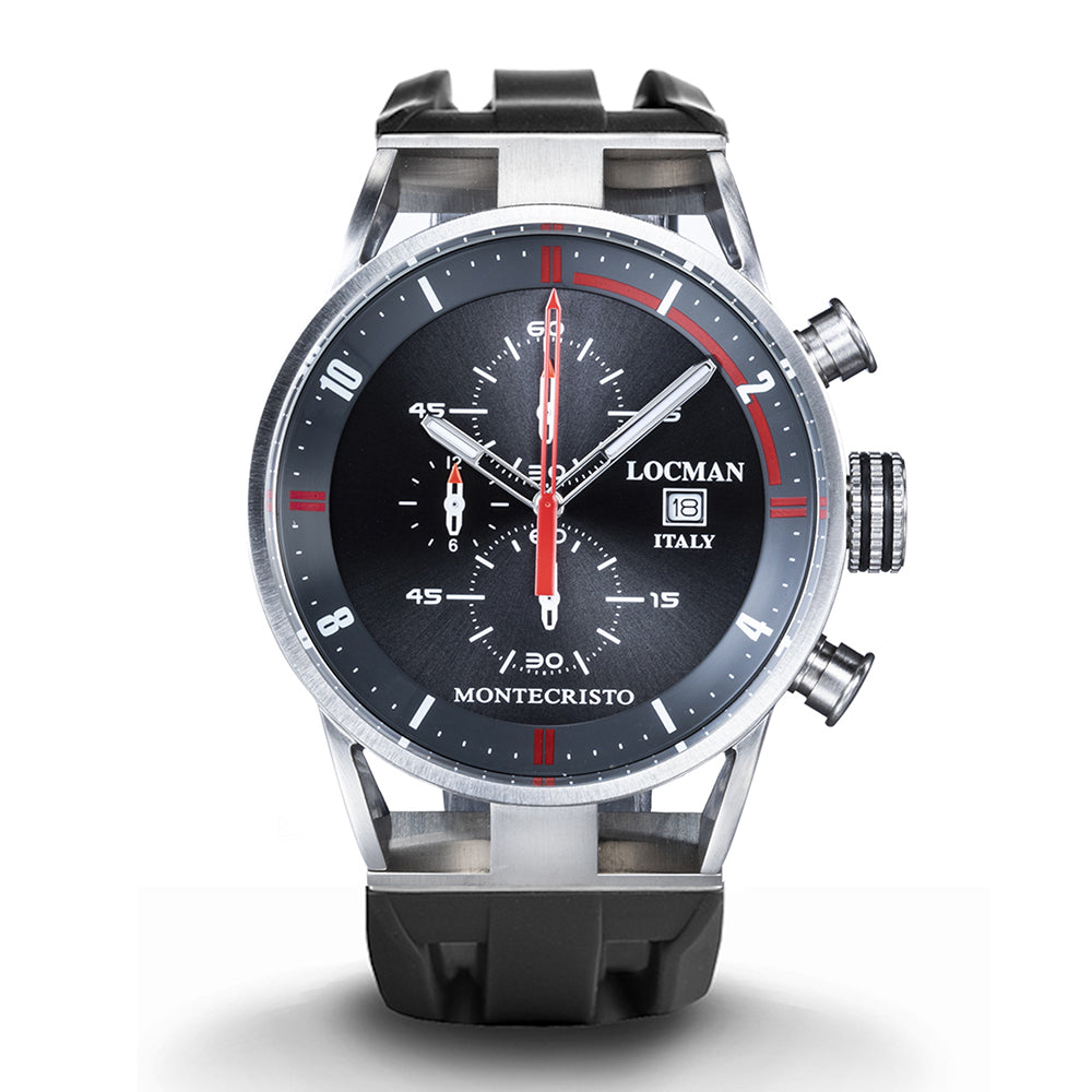 Orologio Cronografo Uomo Montecristo Nero Locman