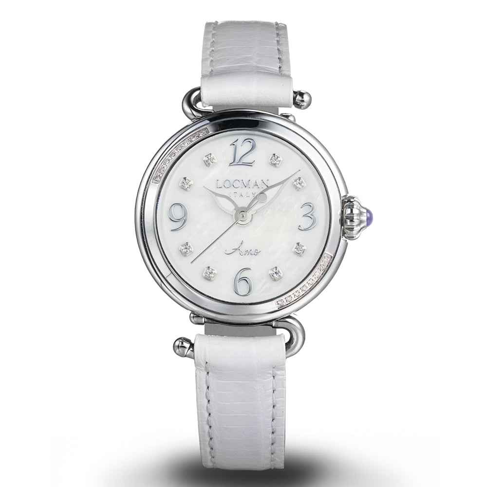 Orologio Donna Amo Bianco con Diamanti Locman