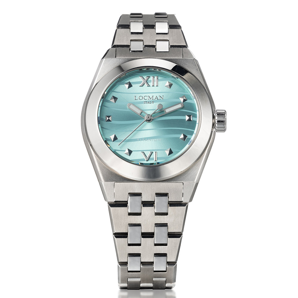 Orologio Donna Nuovo Stealth Titanio Acquamarina Locman