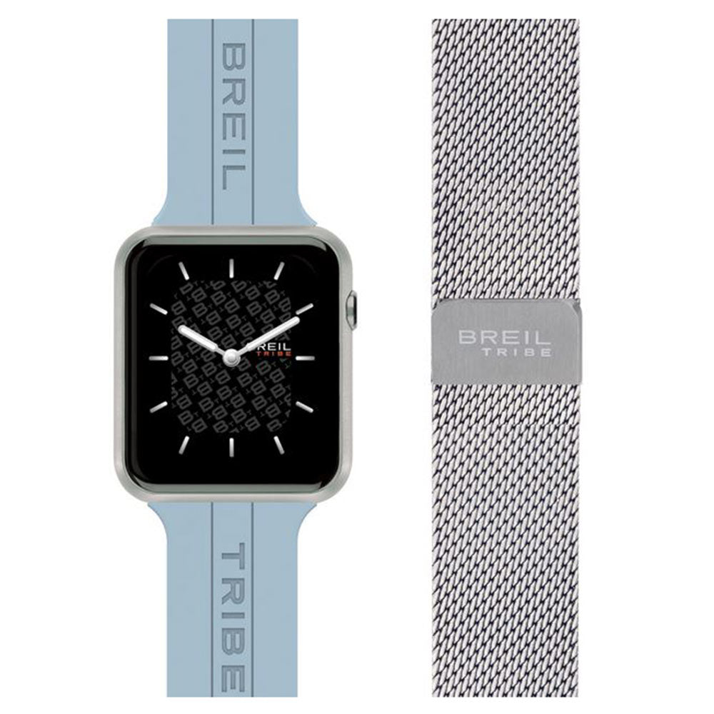 Orologio Unisex Smartwatch SBT-X Silver Doppio Cinturino Azzurro e Maglia Milanese Silver Breil Tribe