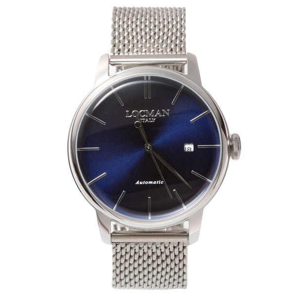 Orologio Locman 1960 SOLO TEMPO Automatico - Quadrante Blu, Cinturino In Pelle, Cassa In Acciaio