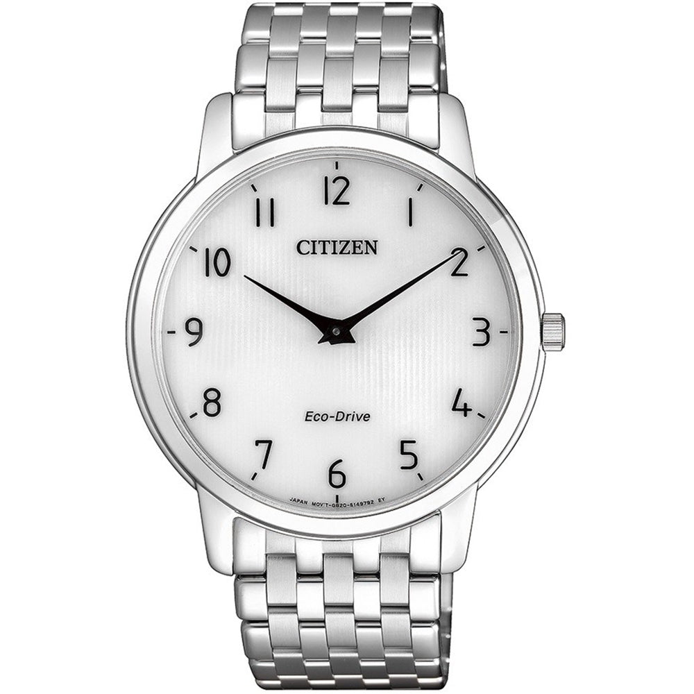 Orologio Uomo Acciaio Eco Drive Stiletto Bianco Citizen